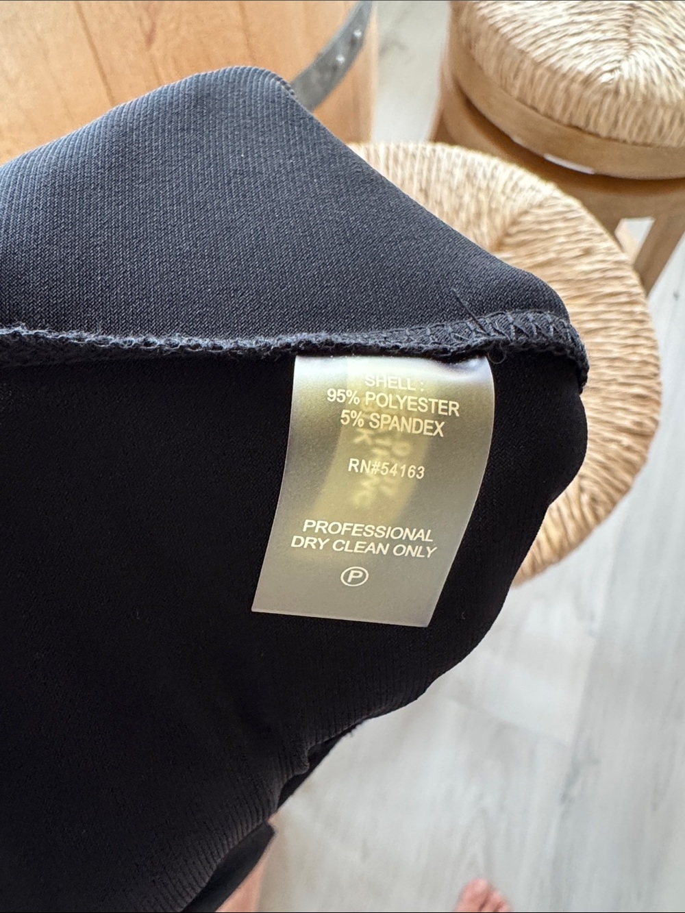 Calvin Klein Black Long Sleeve Wrap Dress with Tie - Picture 4 of 4